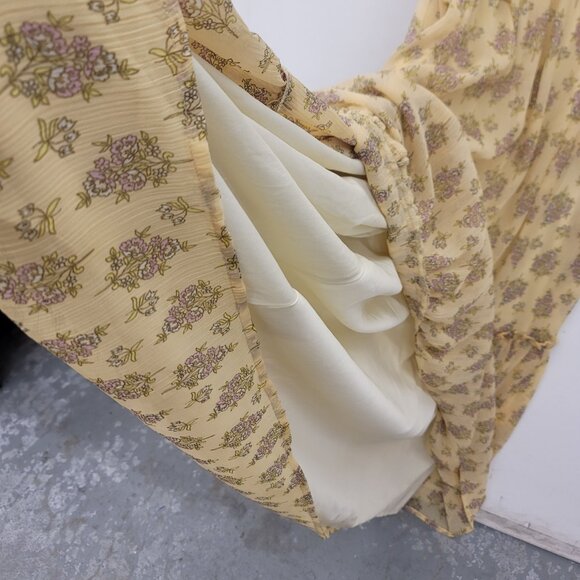 Patrons of Peace Yellow Floral Maxi Dress Size Medium boho - Picture 6 of 12